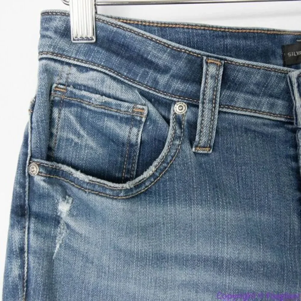 NEW Silver Jeans Co.‎ Women's Beau Mid Rise Slim Leg Jeans, 28